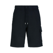 C.P. Company Light Fleece Cargo Shorts Black - 22SS