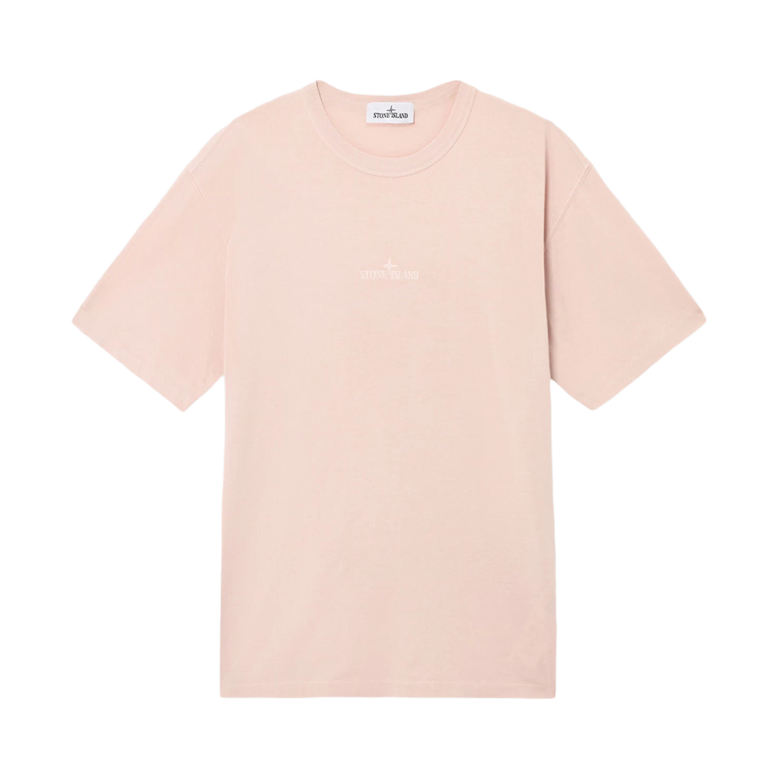 K1S1521000-25S0050-V0082 Stone Island 2100025 Organic Cotton Jersey T-Shirt with Logo Embroidery Antique Rose - 25SS
