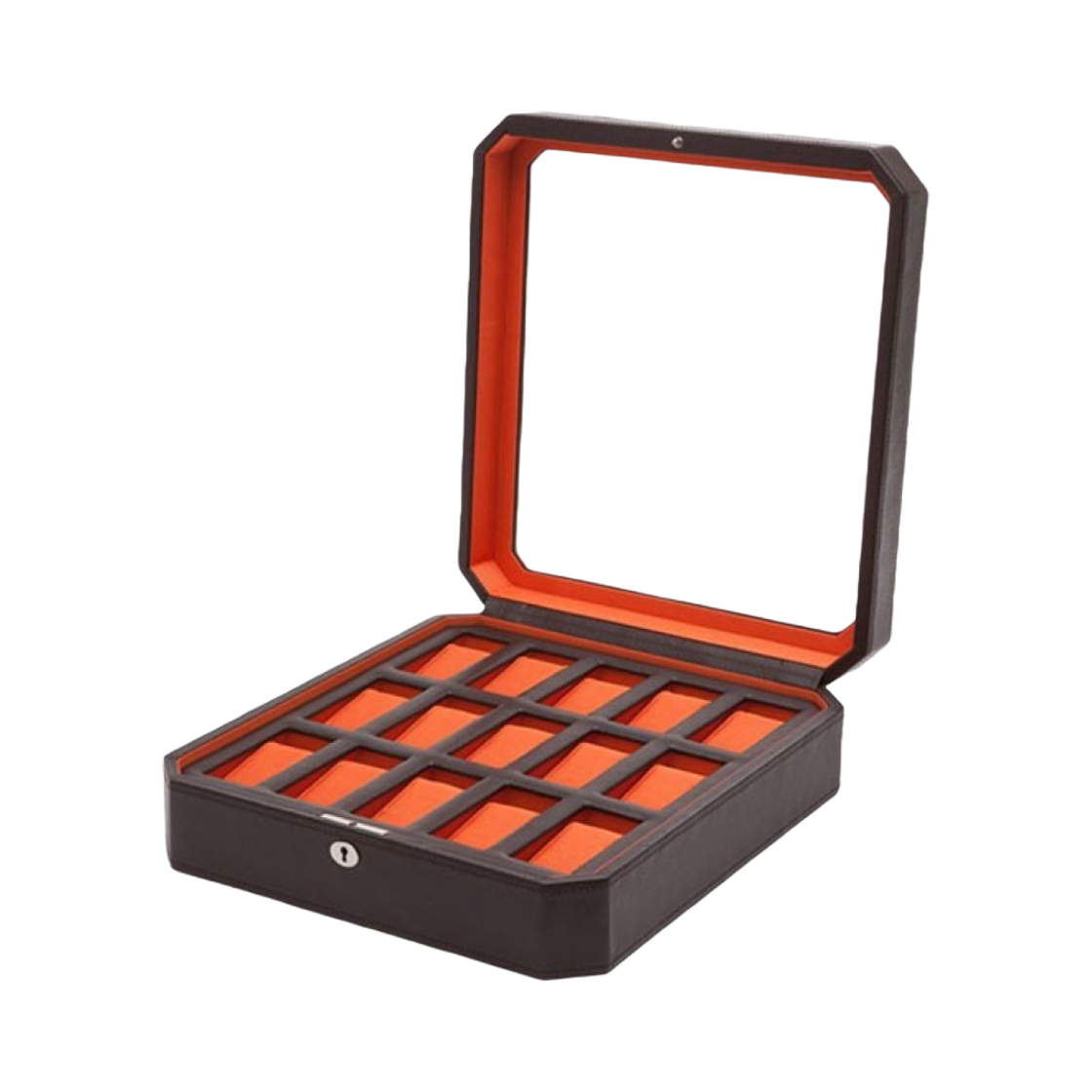 458506 Wolf 1834 Heritage 15 piece Watch Box Brown Orange