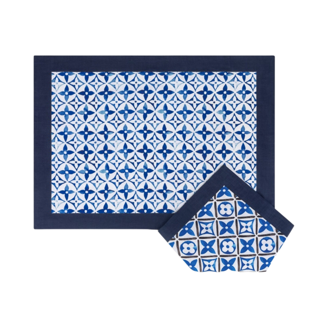 루이비통 플레이스매트 앤 냅킨 세트 블루(Louis Vuitton Placemat and Napkin Set Blue)