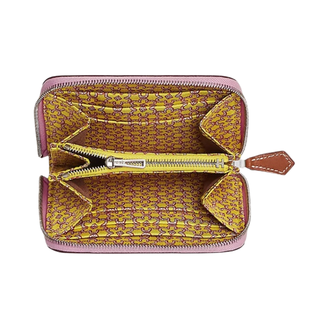 에르메스 실크인 컴팩트 지갑 앱송 & 모브 실베스트레 죤 시트론 퀴브레(Hermes Silk'In Compact Wallet Epsom & Mauve Sylvestre Jaune Citron Cuivre) - 2