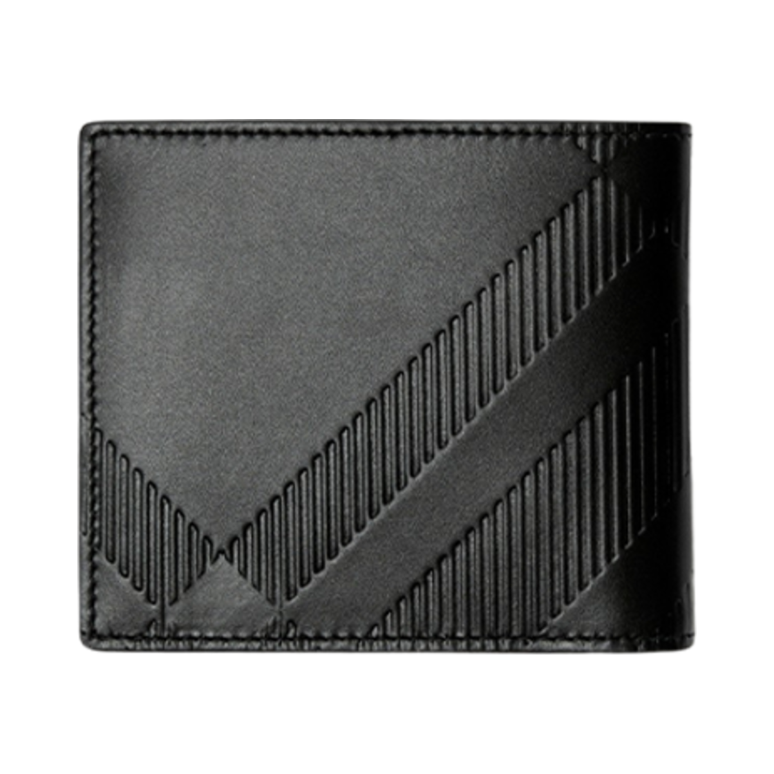 버버리 레더 반지갑 코인 지갑 블랙(Burberry Leather Bifold Coin Wallet Black) - 2