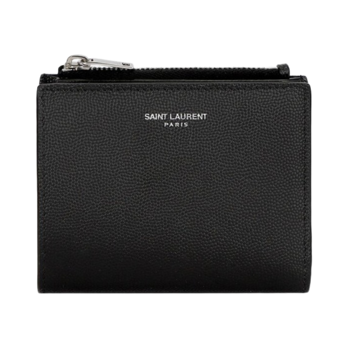 생로랑 그랑 드 뿌드르 엠보스드 레더 반지갑 블랙(Saint Laurent Bi-Fold Wallet in Grain de Poudre Embossed Leather Black)