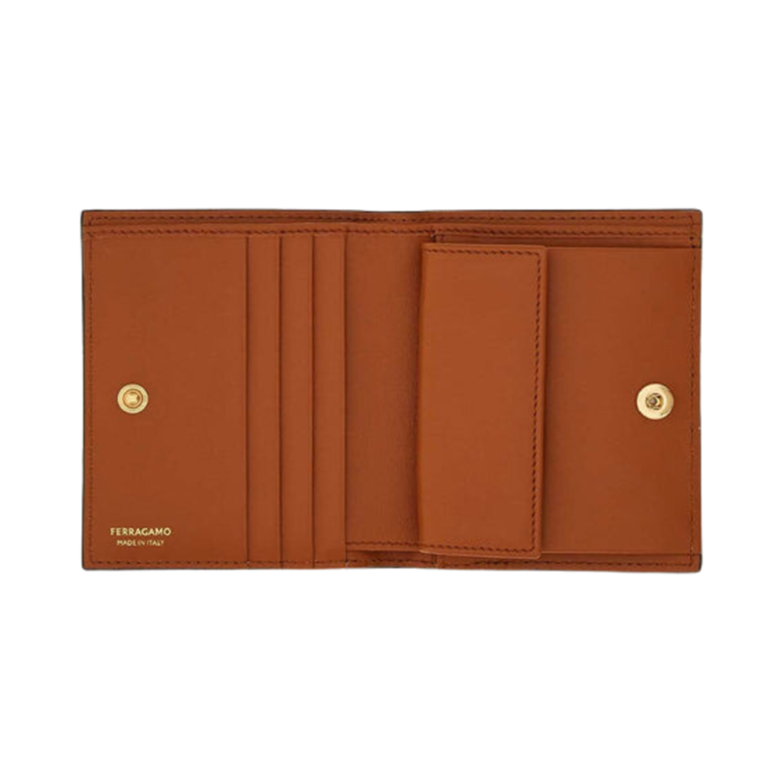 페라가모 카프 레더 로고 스탬프 컴팩트 월렛 블랙(Ferragamo Logo Stamp Compact Wallet in Calf Leather Black) - 2