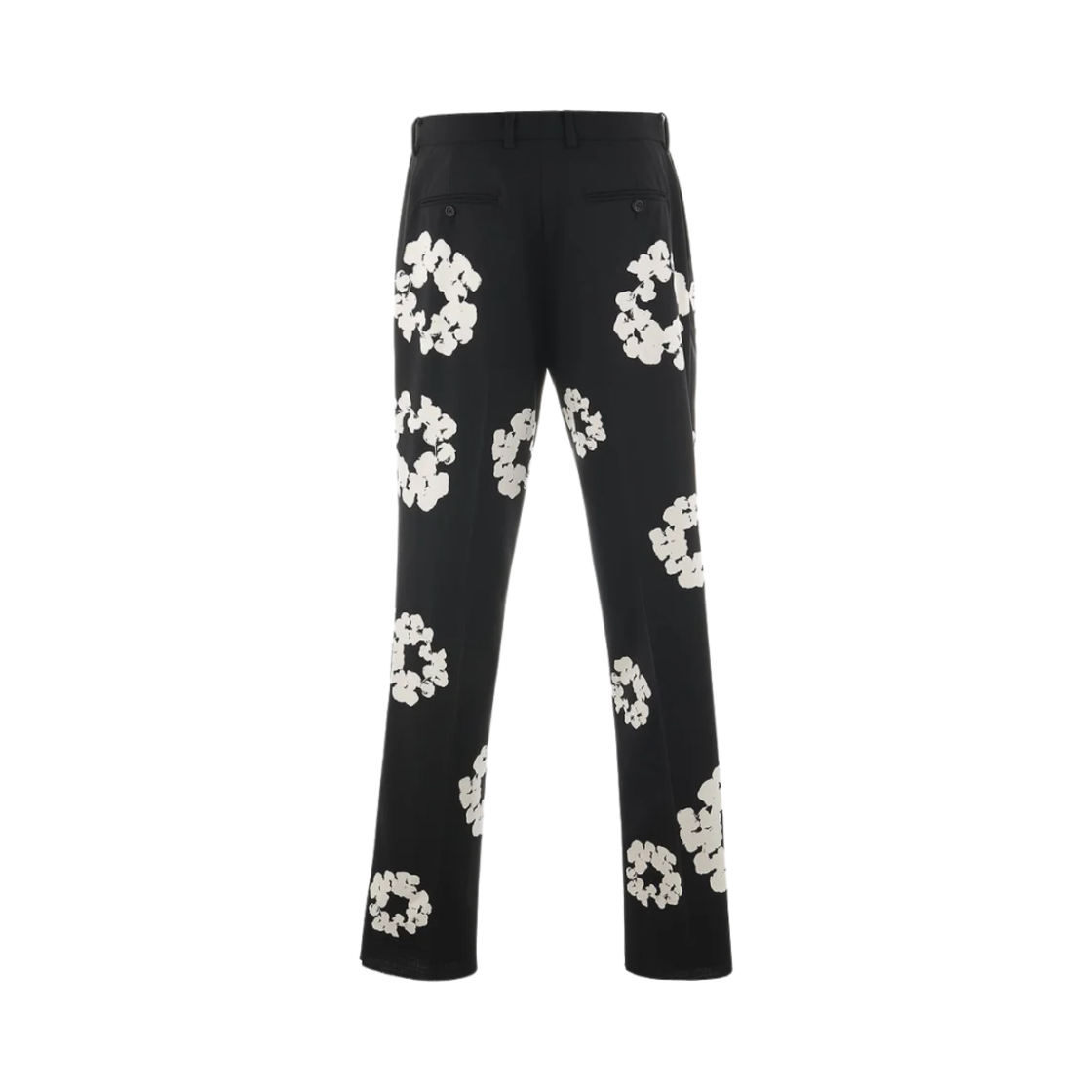 YS1-0000-C49 Saint Mxxxxxx x Denim Tears Cotton Wreath Slacks Black - 24FW