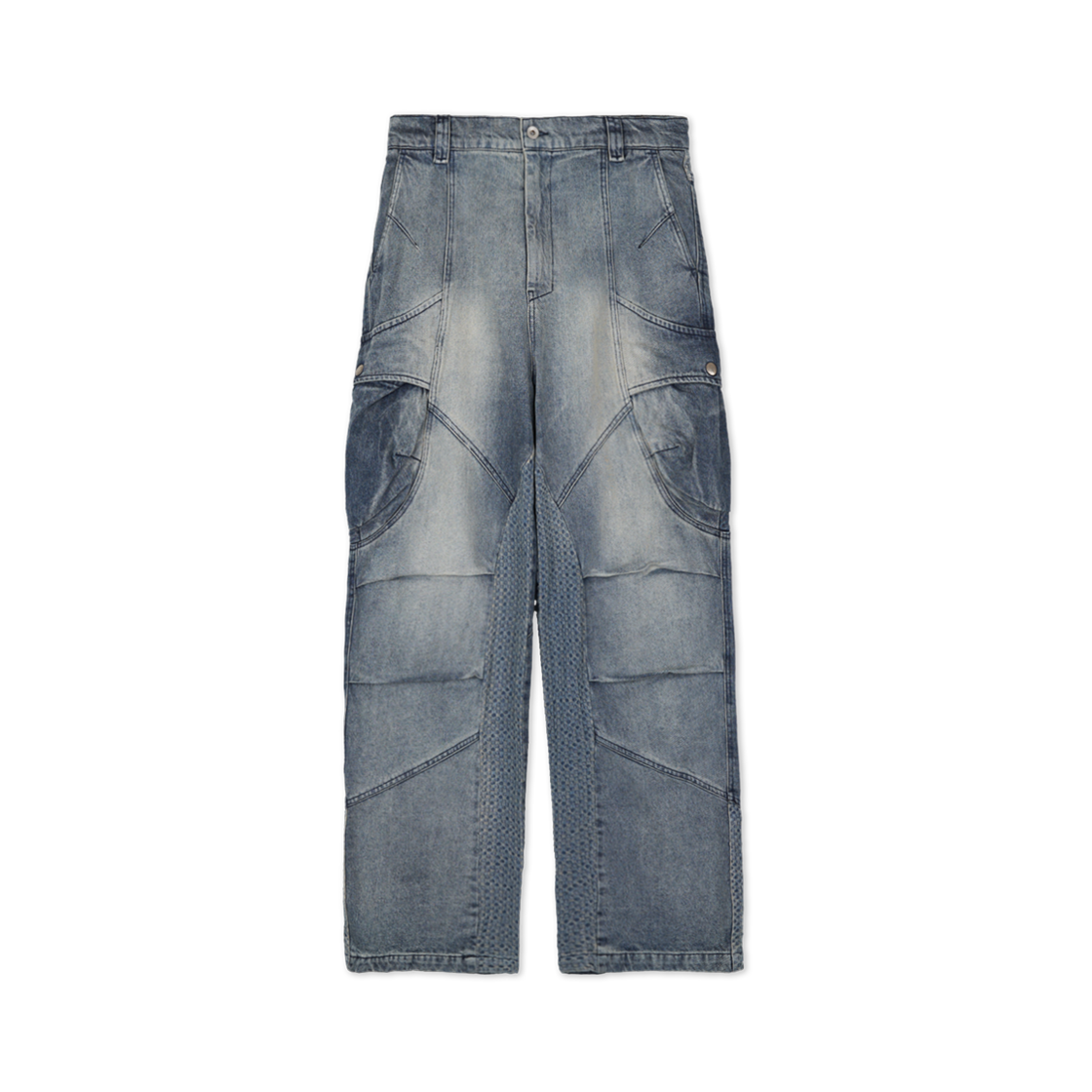 IGNTCR153 Ignota Core:10 Washed Cargo Pants Blue