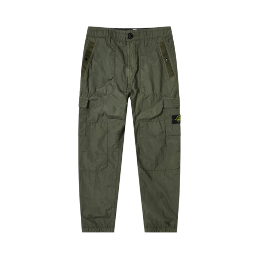 Stone Island 32029 S.I.PA/PL Seersucker TC Pants Olive Green - 20SS