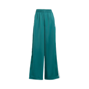 (W) Adidas Satin Wide Leg Track Pants Collegiate Green - KR Sizing