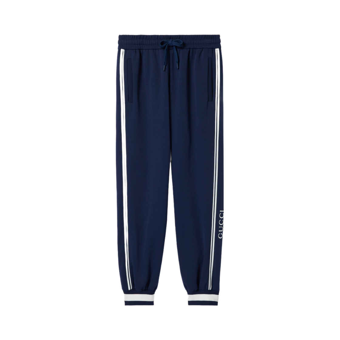 787942-XJGJ5-1010 Gucci Technical Jersey Jogging Pant Midnight Blue Technical Jersey
