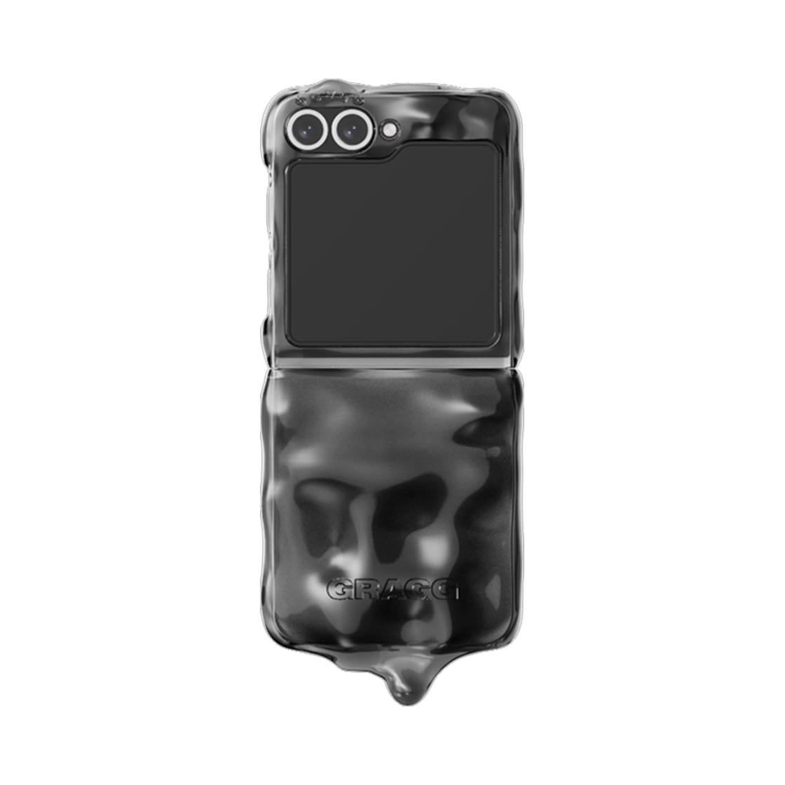 그래그 더블 레이어스 케이스 - 클리어 블랙 (갤럭시 Z FLIP)