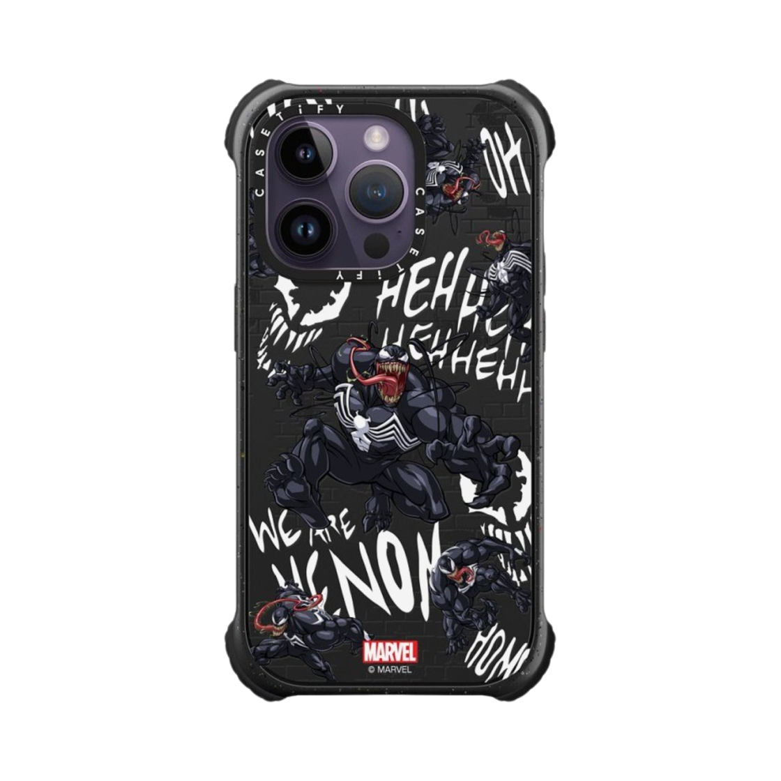 케이스티파이 x 마블 아이폰 베놈 패턴 울트라 임팩트 범퍼 케이스 매트 블랙(Casetify x Marvel iPhone Venom Pattern Ultra Impact Bumper Case Matte Black) - 2