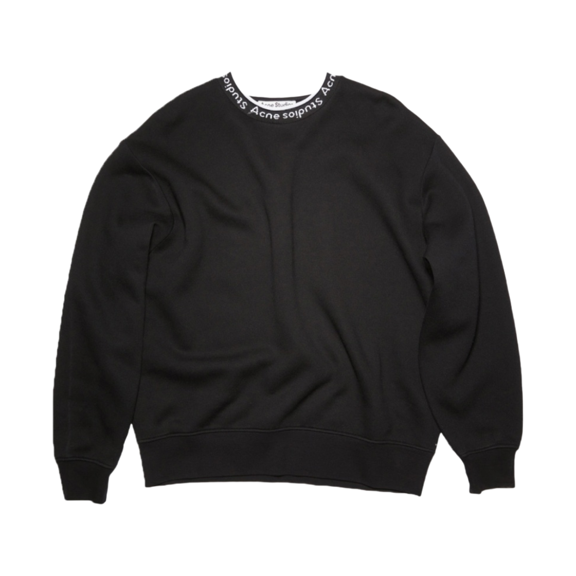 BI0078-900 Acne Studios Rib Fulton Sweatshirt Black