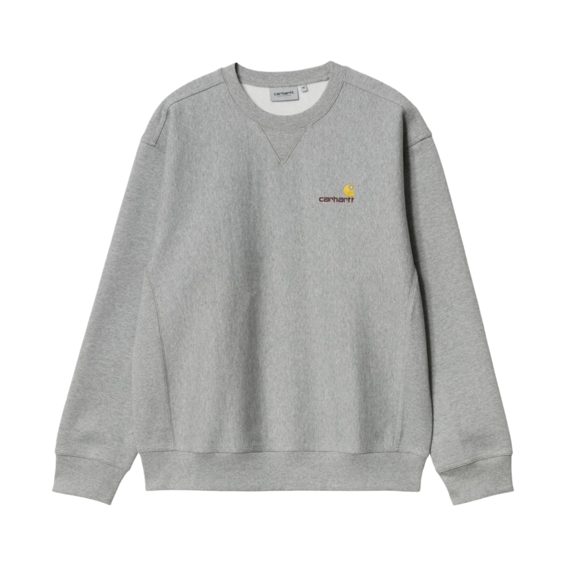 I025475-V6-XX Carhartt WIP American Script Sweatshirt Grey Heather