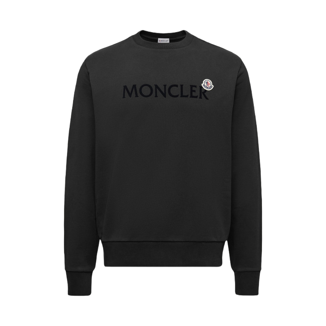 몽클레르 로고 코튼 스웨트셔츠 블랙 - 25FW(Moncler Logo Cotton Sweatshirt Black - 25FW)