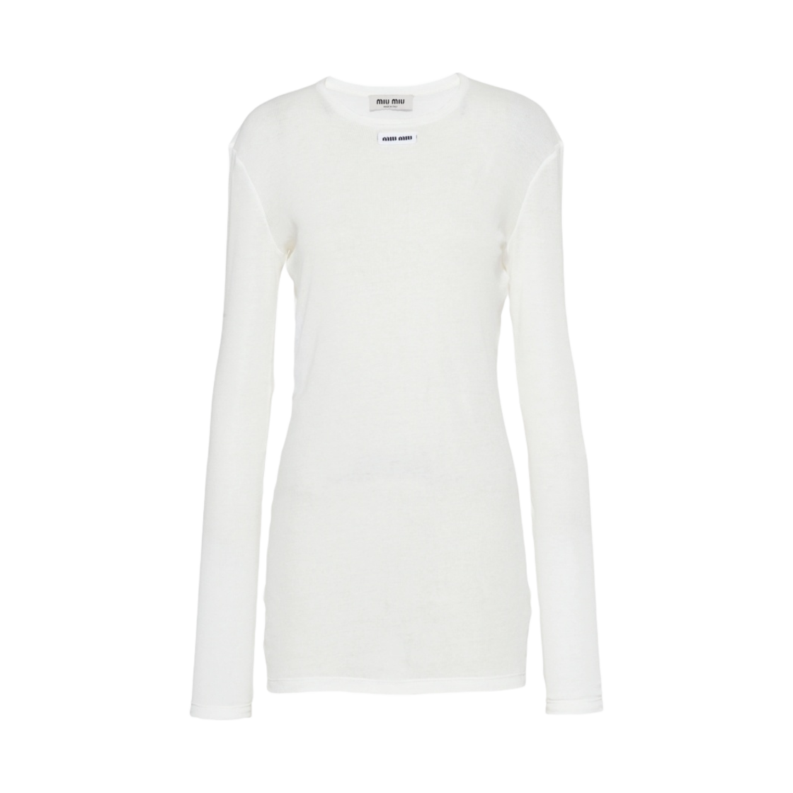 (W) 미우 미우 립 니트 저지 드레스 화이트
