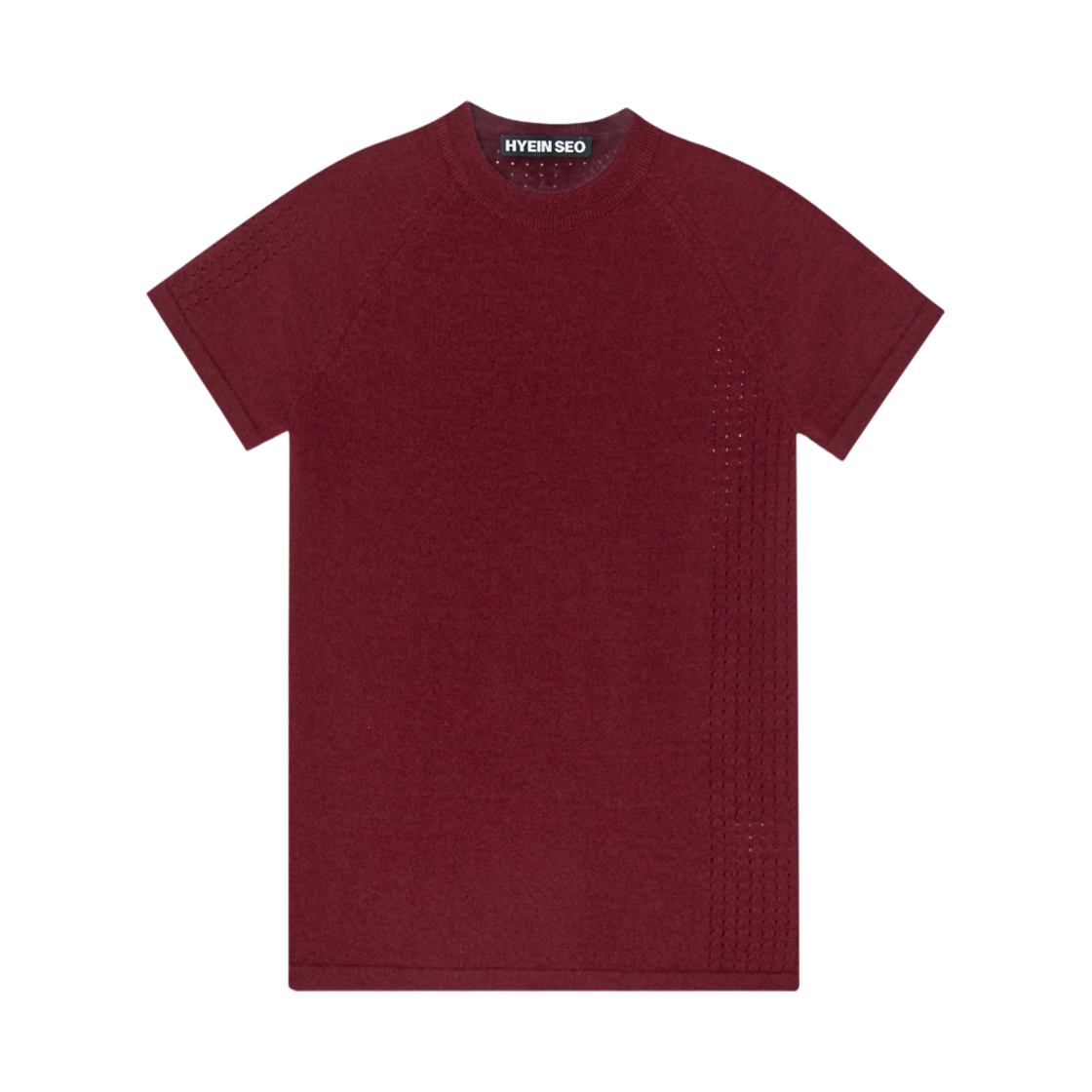 - Hyein Seo Perforated Knit Top Burgundy