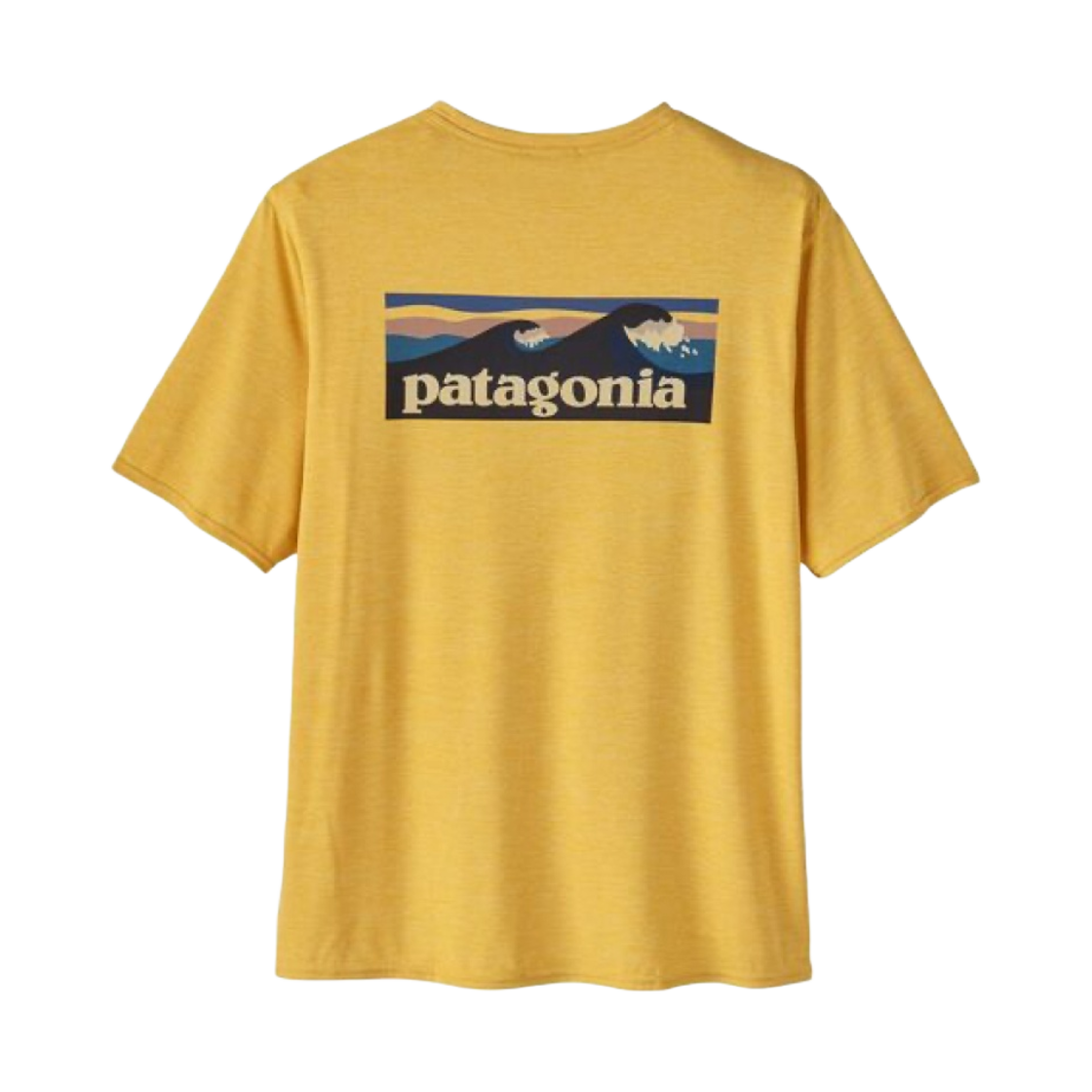 파타고니아 캐필린 쿨 데일리 그래픽 티셔츠 워터 보드쇼츠 로고 서프보드 옐로우 X-다이