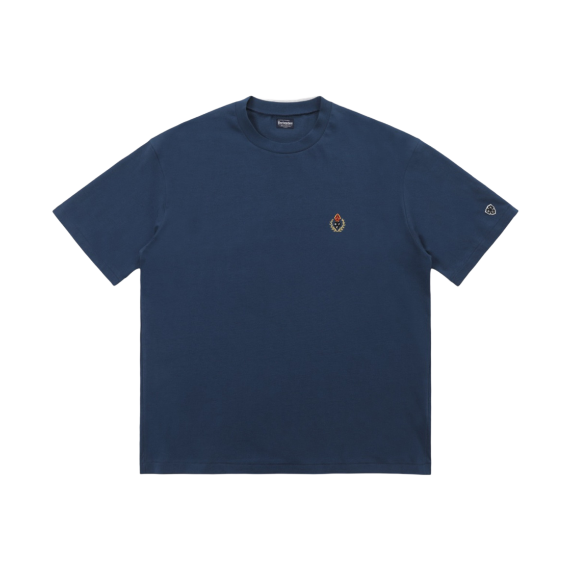 HFAC231TS07-T030 Heritage Floss Crest 20s Compact Yarn T-Shirt Navy