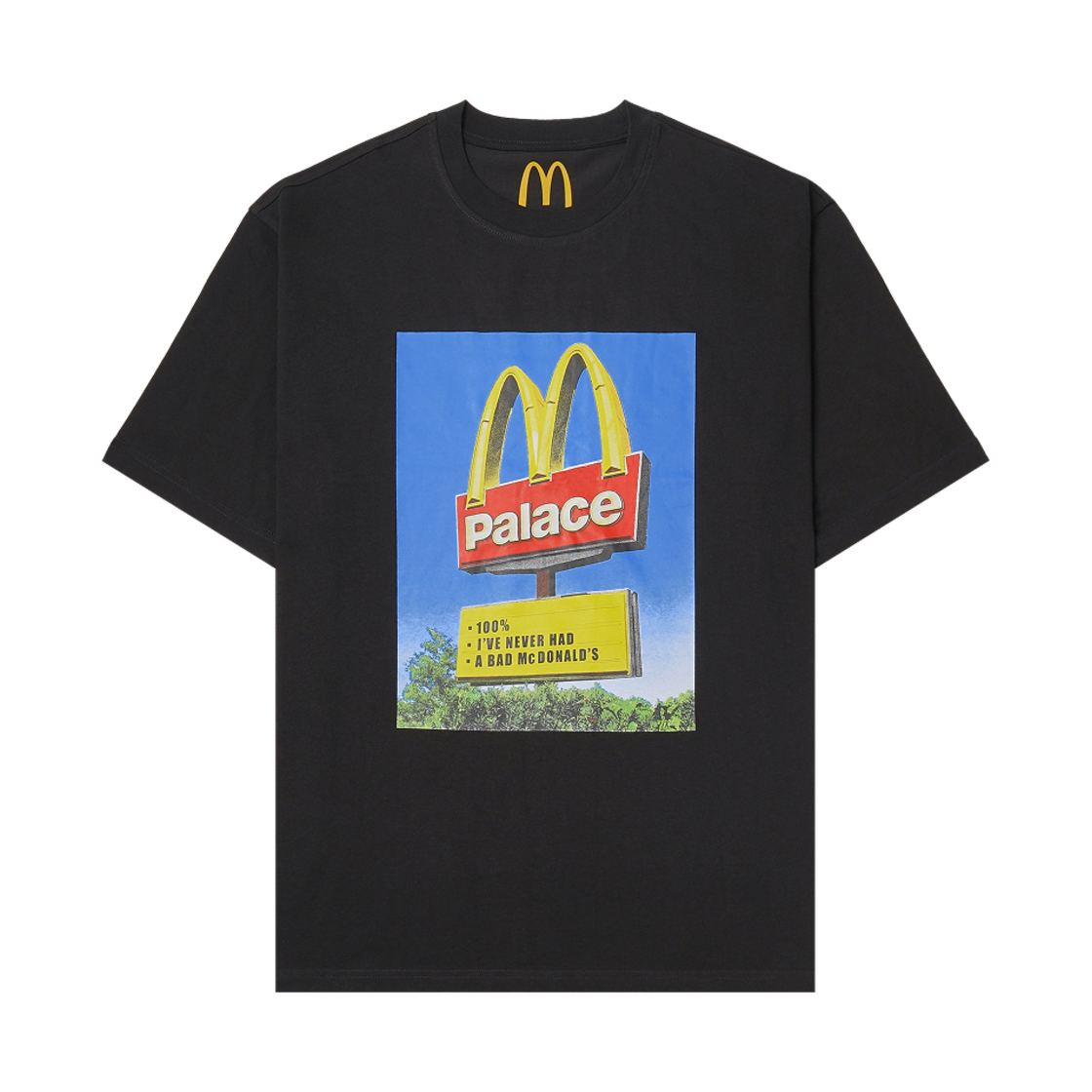 팔라스 x 맥도날드 사인 티셔츠 블랙 - 23FW(Palace x McDonald's Sign T-Shirt Black - 23FW)