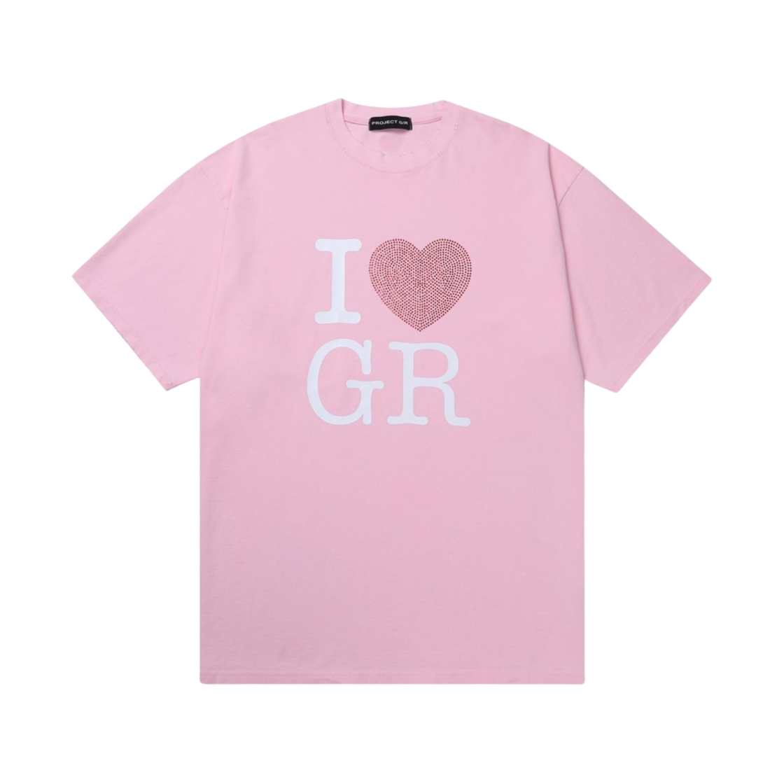 프로젝트 G/R 아이 러브 GR 티셔츠 핑크 - 하우스 오브 GR 한정(Project G/R I Love GR T-Shirt Pink - Haus of GR Exclusive) - 1