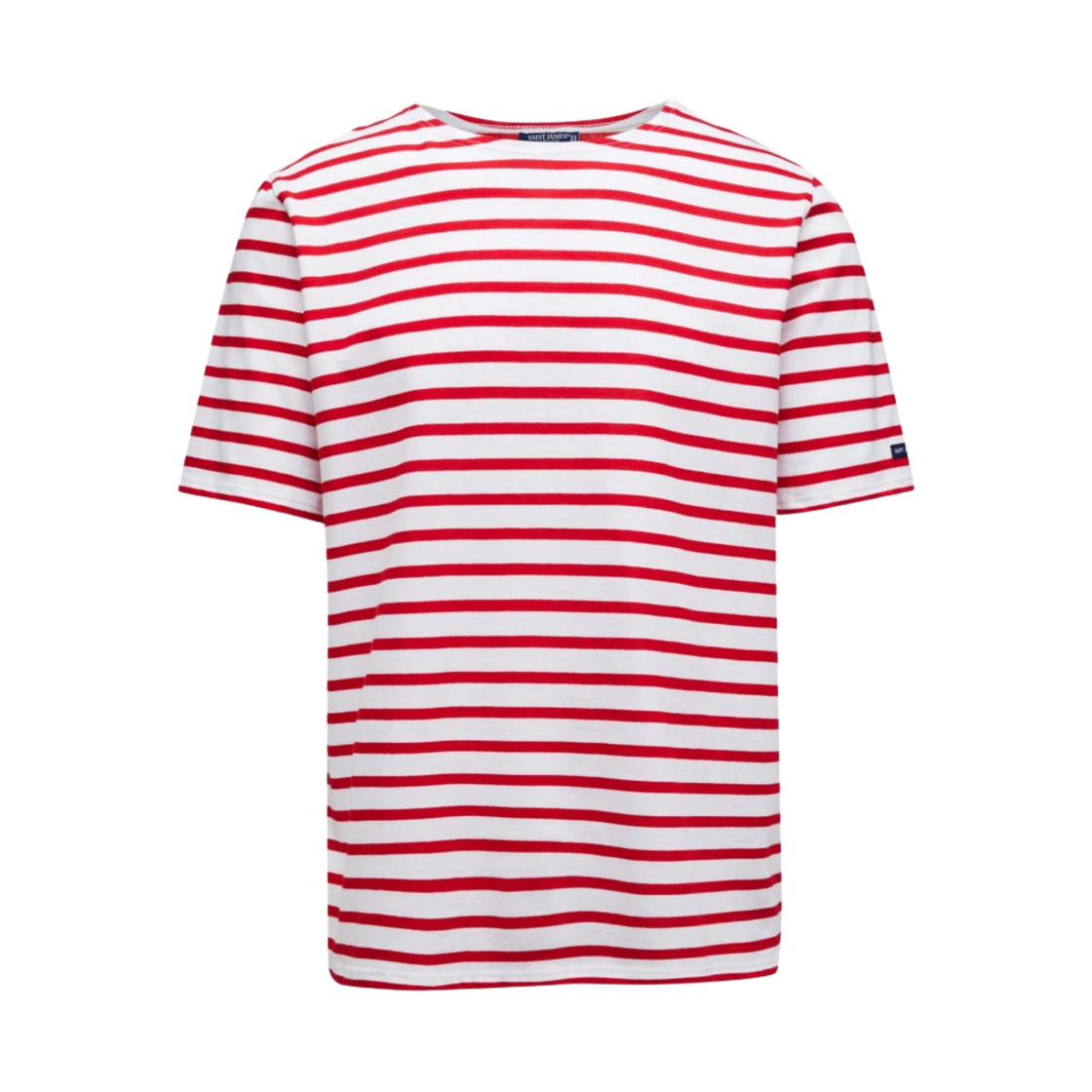 세인트 제임스 르방 숏슬리브 스트라이프 세일러 티셔츠 네이지 튤립(Saint James Levant Short Sleeve Striped Sailor T-Shirt Neige Tulipe) - 1