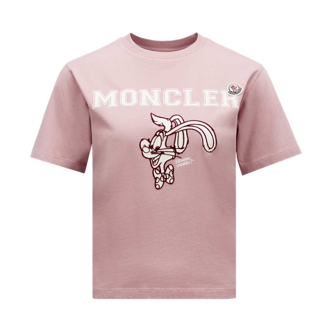 (W) 몽클레르 로고 티셔츠 핑크 - 23SS((W) Moncler Logo T-Shirt Pink - 23SS) - 1