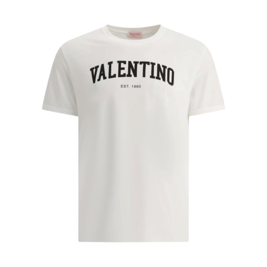 Valentino Print Cotton T-Shirt White Black