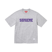 Supreme Twill Applique S/S Top Heather Grey - 24FW