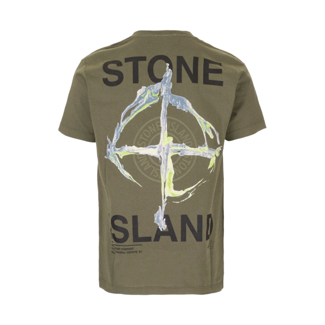 스톤 아일랜드 2NS85 마블 쓰리 티셔츠 올리브 그린 - 21SS(Stone Island 2NS85 Marble Three T-Shirt Olive Green - 21SS) - 1