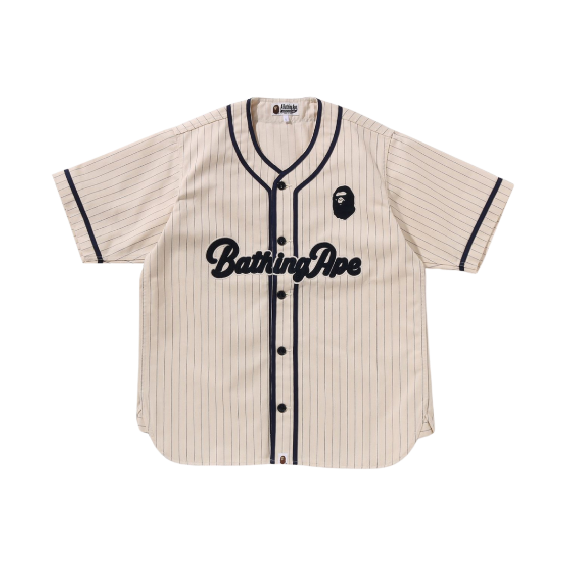 베이프 어 베이싱 에이프 베이스볼 셔츠 아이보리(BAPE A Bathing Ape Baseball Shirt Ivory) - 1