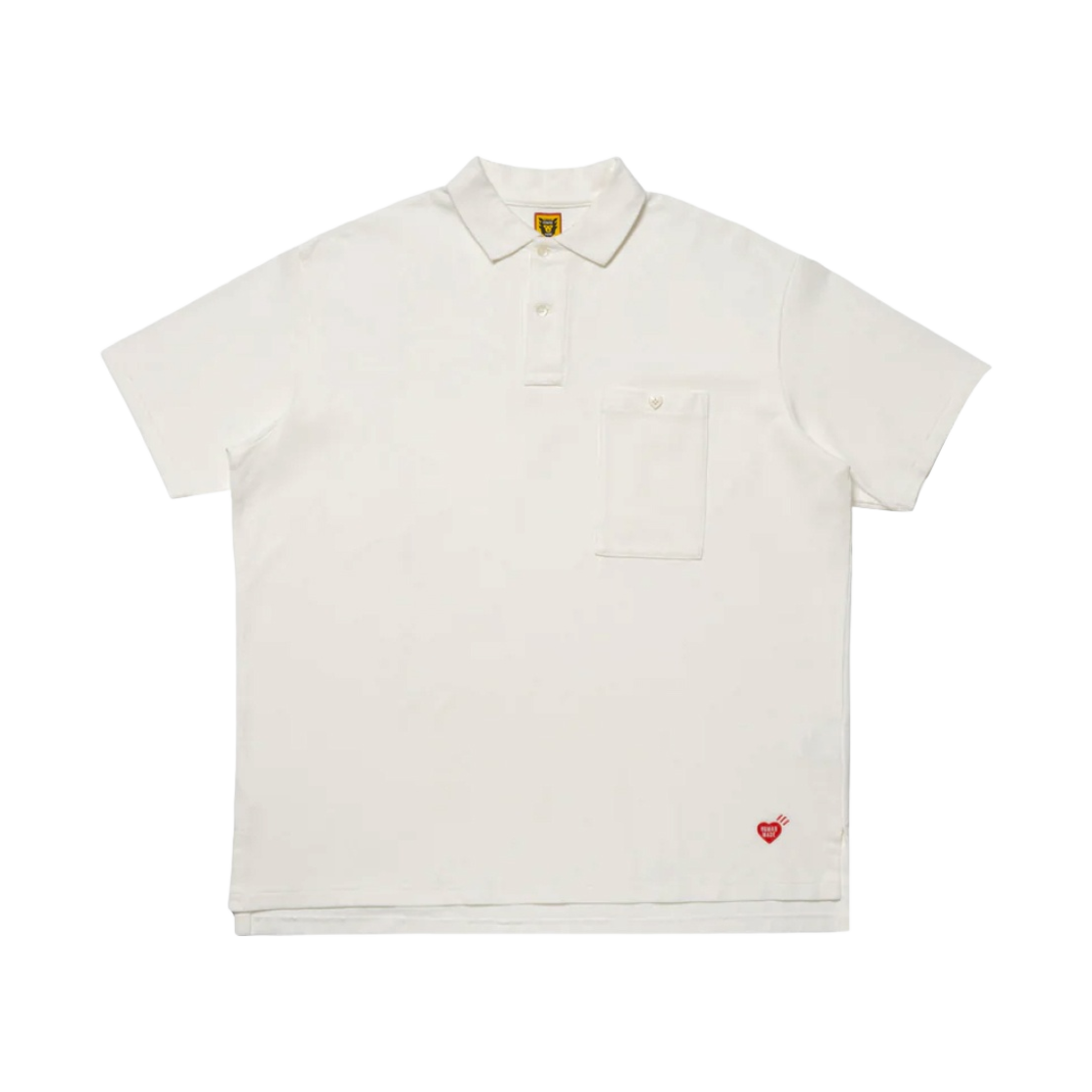 휴먼 메이드 빅 폴로 셔츠 화이트