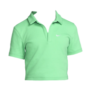 (W) Nike NSW Essential Short Sleeve Polo Top Spring Green - Asia