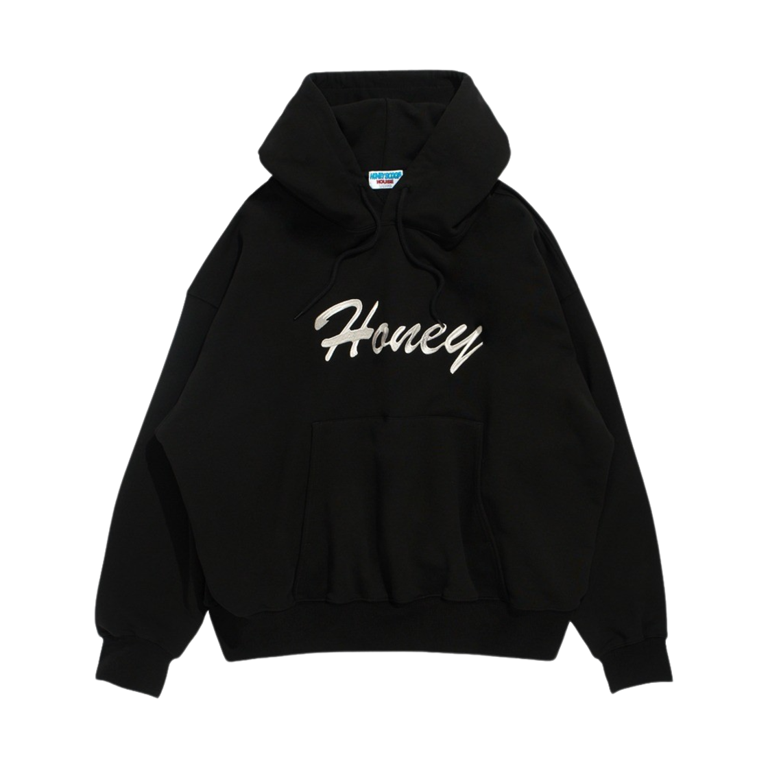 HSH24HD119BK Honey Scoop House Honey Emb Hooded Sweatshirt Black - 대표 이미지 #1