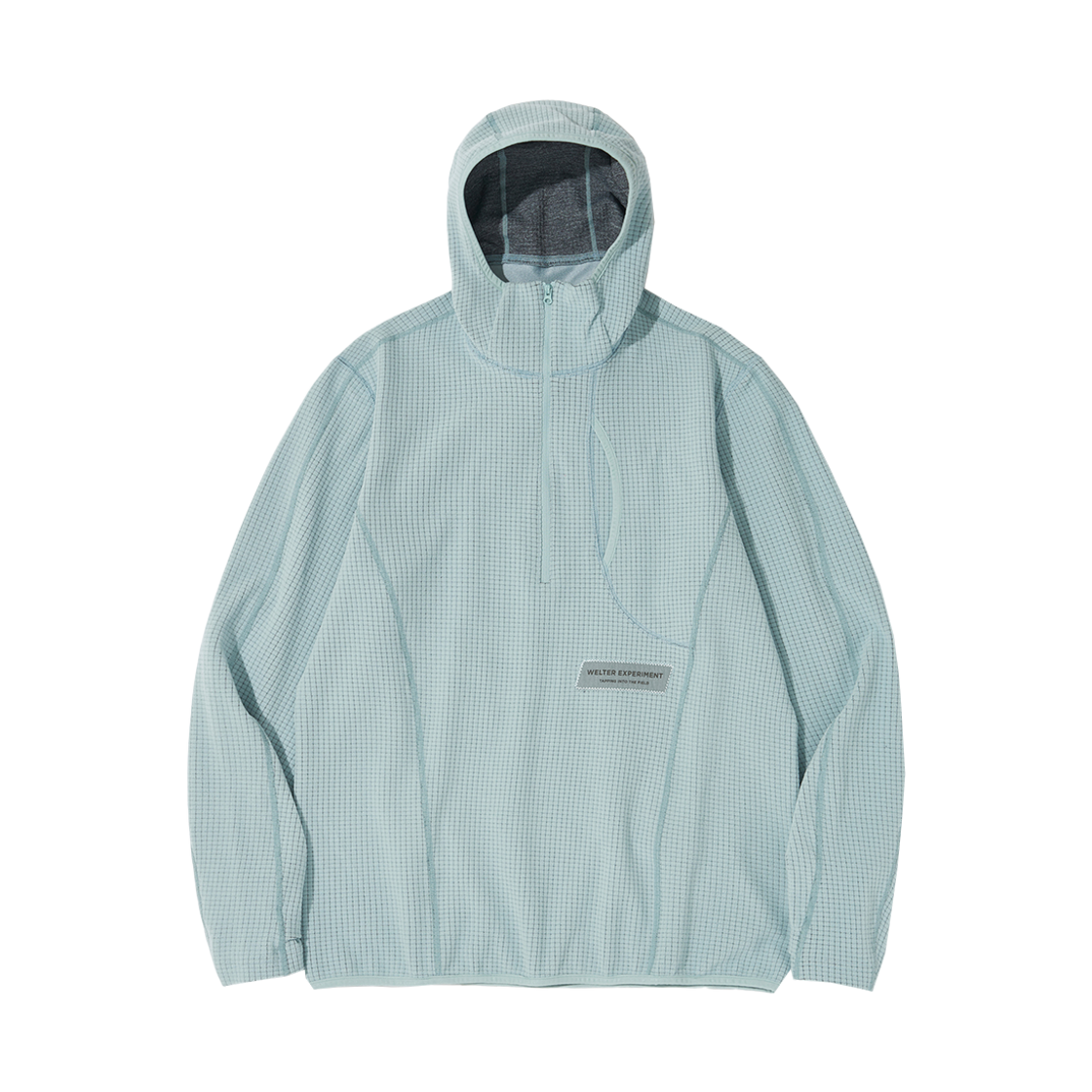 WLT034 Welter Experiment Square Fleece Hood Pullover Blue
