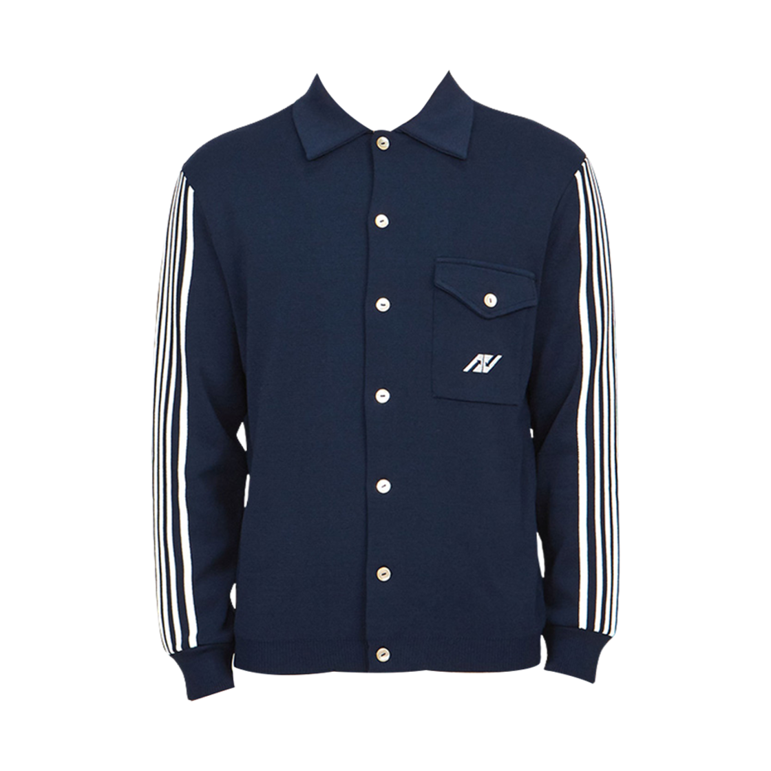 오트리 비스코스 나일론 가디건 블루 네이비(Autry Viscose Nylon Cardigan Blue Navy)