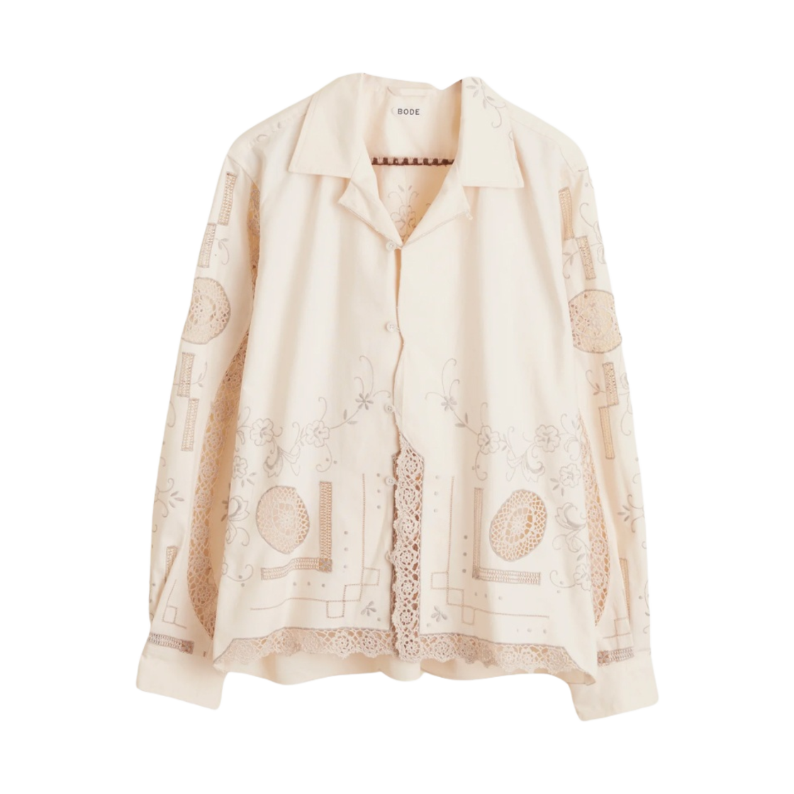 - Bode Floral Grate Long Sleeve Shirt Multi