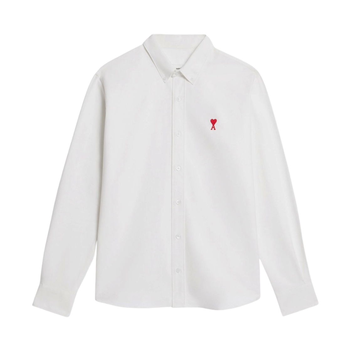 아미 스몰 하트 로고 옥스포드 버튼 다운 셔츠 내츄럴 화이트(AMI de Coeur Oxford Button Down Shirt Natural White)