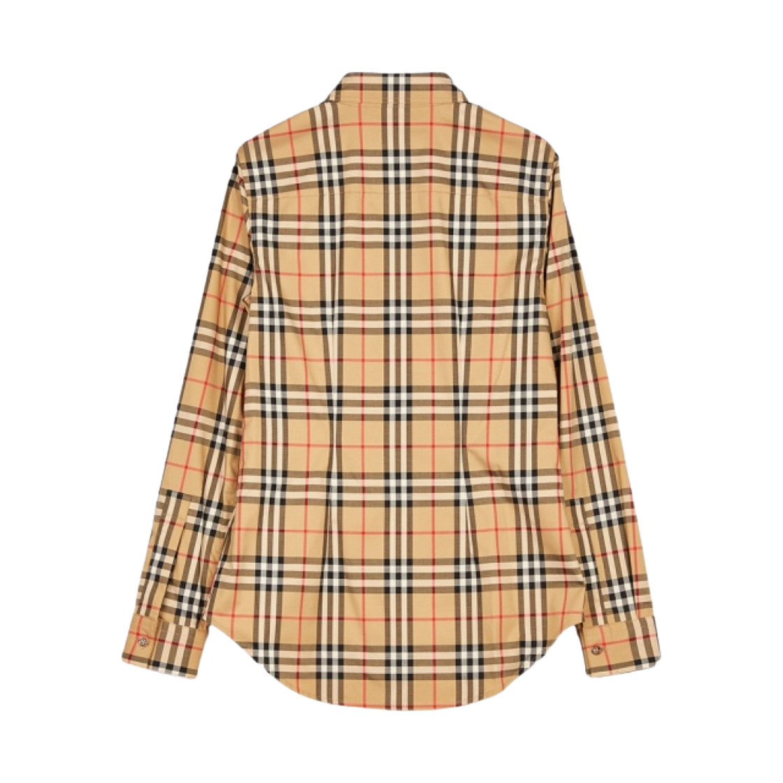 (W) 버버리 빈티지 체크 코튼 버튼 다운 칼라 셔츠 아카이브 베이지((W) Burberry Vintage Check Cotton Button-down Collar Shirt Archive Beige) - 2