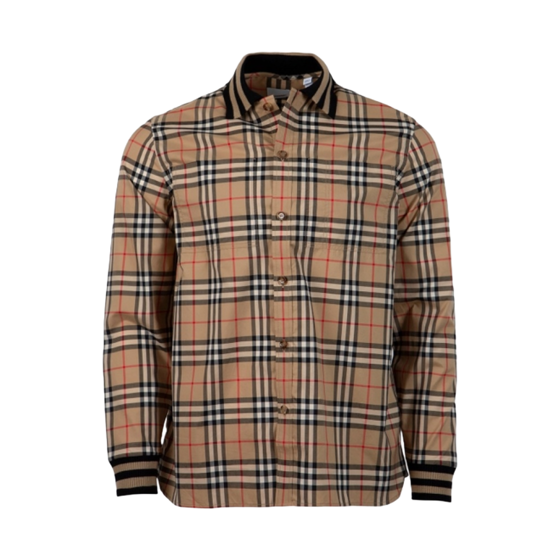 버버리 빈티지 체크 코튼 포플린 셔츠 아카이브 베이지