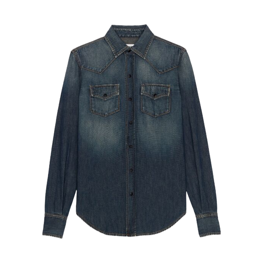 W) 생로랑 웨스턴 셔츠 딥 빈티지 블루 데님 딥 빈티지 블루 | Saint