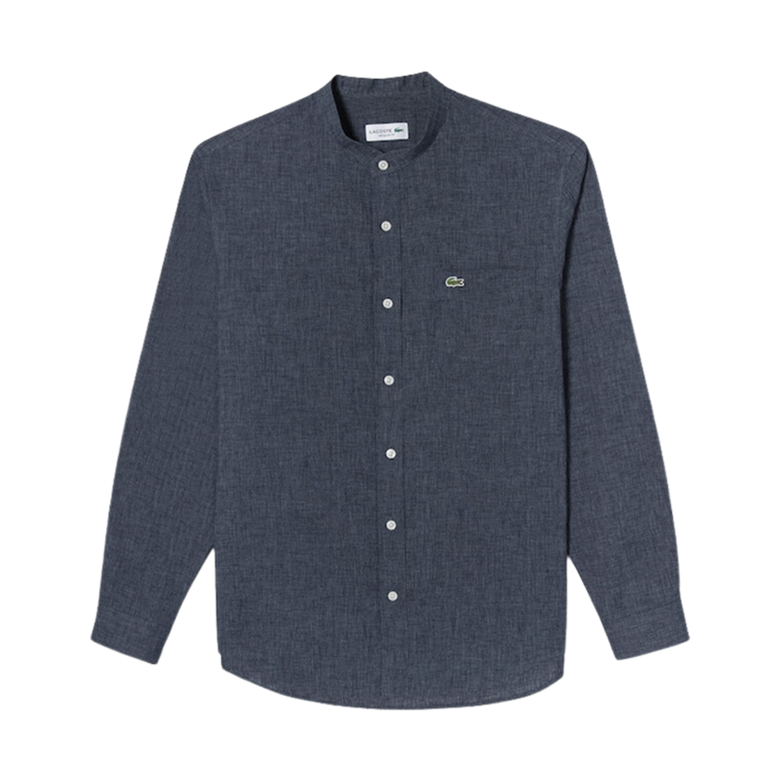 라코스테 린넨 헨리 넥 셔츠 블루(Lacoste Linen Henley Neck Shirt Blue) - 1