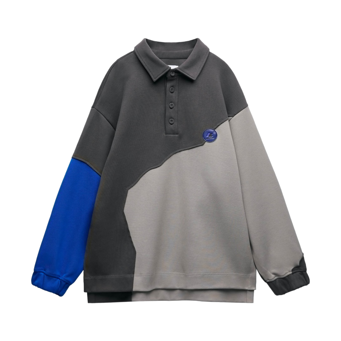 자라 x 아더에러 패치워크 폴로 셔츠 다크 앤트러사이트(Zara x Ader Error Patchwork Polo Shirt Dark Anthracite)