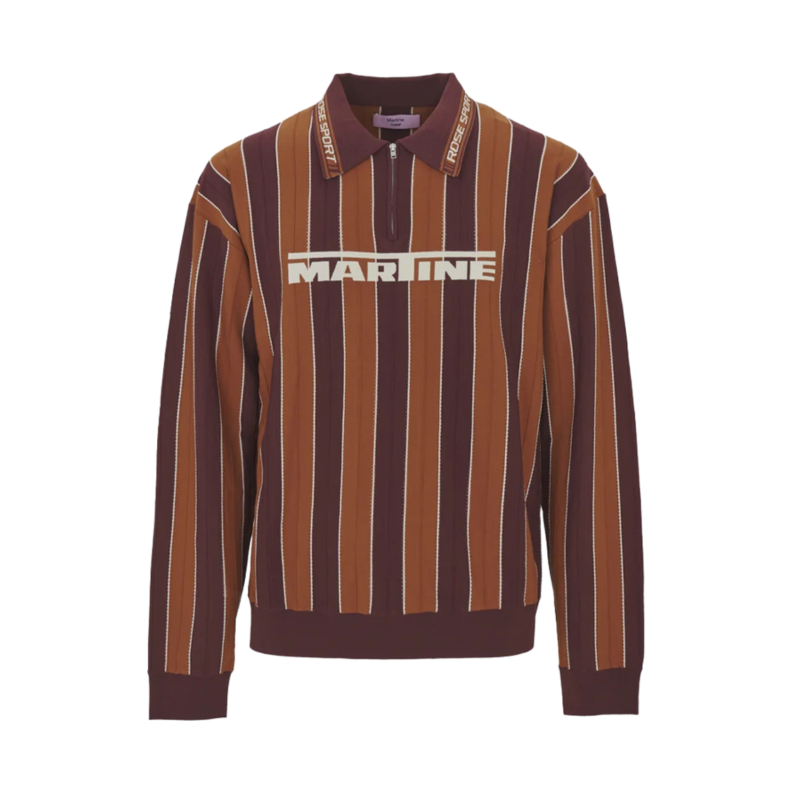 KM5BTSLMR06BR Martine Rose Logo Polo Brown - 25SS