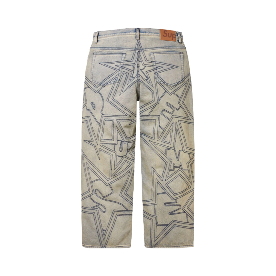 슈프림 스타 탑스티치 배기 진 더티 - 25SS(Supreme Stars Topstitch Baggy Jeans Dirty - 25SS) - 2