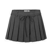 (W) Threetimes Cheery Skirt Solid Grey