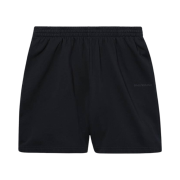 Balenciaga I Love Paris & Balenciaga Sweat Shorts Black Faded