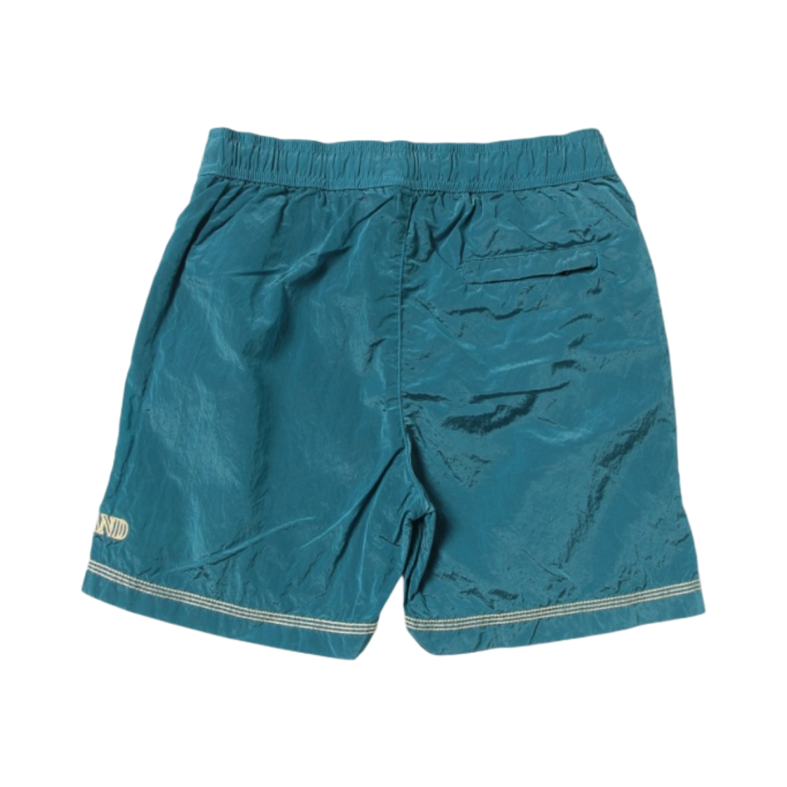 (키즈) 스톤 아일랜드 B0513 자수 로고 나일론 메탈 스위밍 트렁크 터콰이즈 - 22SS((Kids) Stone Island B0513 Embroidered Logo Nylon Metal Swimming Trunk Turquoise - 22SS) - 2