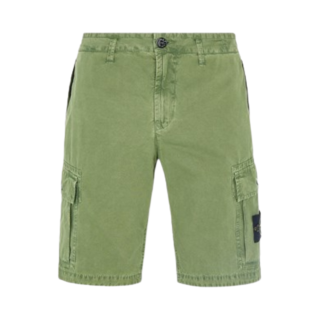 7615L11WA-V0158 Stone Island L11WA Brushed Cotton Canvas Garment Dyed Bermuda Shorts Olive Green - 22SS