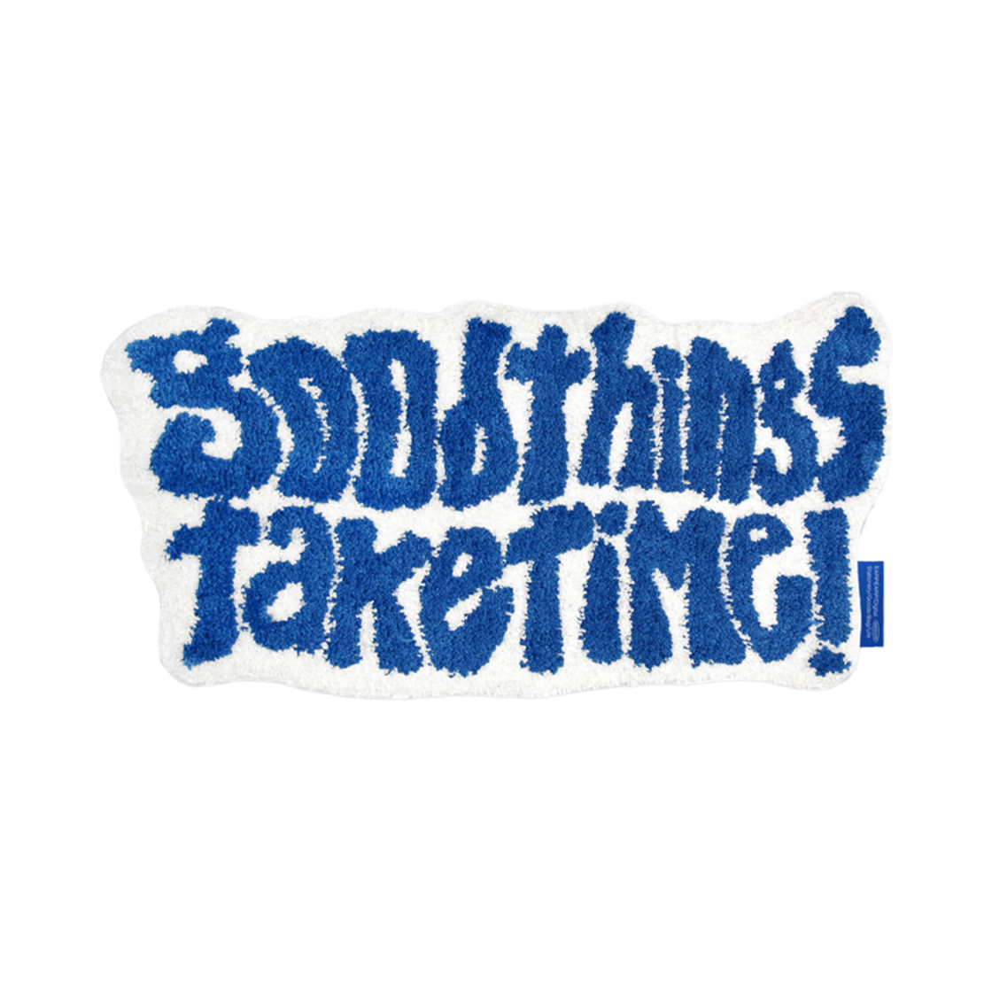 어프어프 굿 띵스 테이크 타임 러그 블루(earpearp Good Things Take Time Rug Blue)