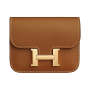 Hermes Constance Slim Wallet Evercolor & Gold